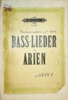 Bass Lieder und Arien für eine Singstimme mit Klavierbegleitung